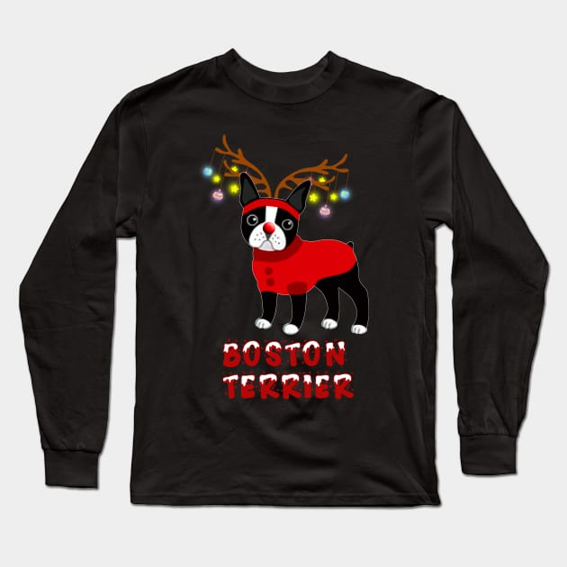 Boston terrier Long Sleeve T-Shirt by TeeAbe